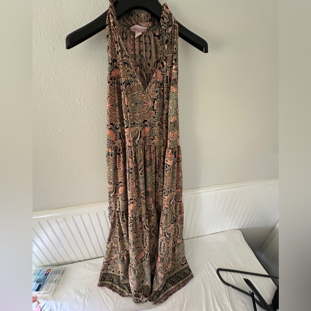 Boemo Multicolor Paisley Maxi Tiered Dress - Sz: MED - EUC